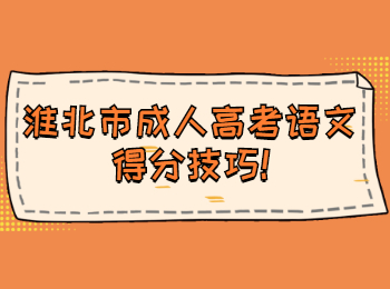 淮北市成人高考語(yǔ)文得分技巧